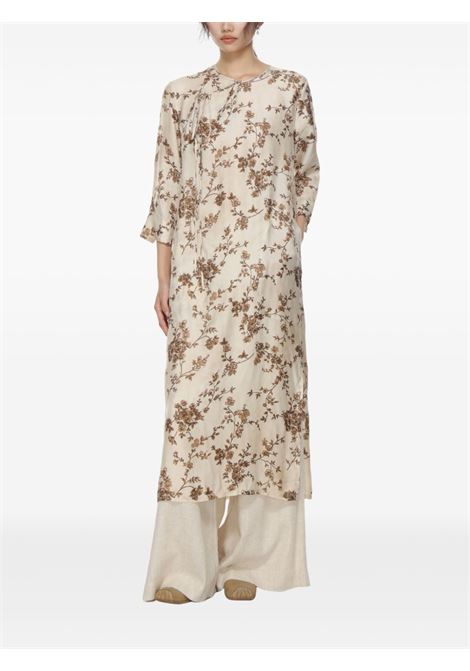 agina dress woman white and brown UMA WANG | UW5006UW128